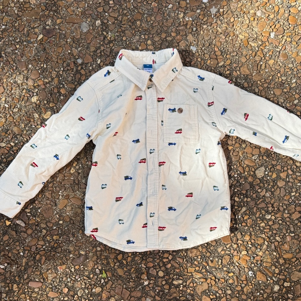 Old Navy winter/holiday corduroy button down